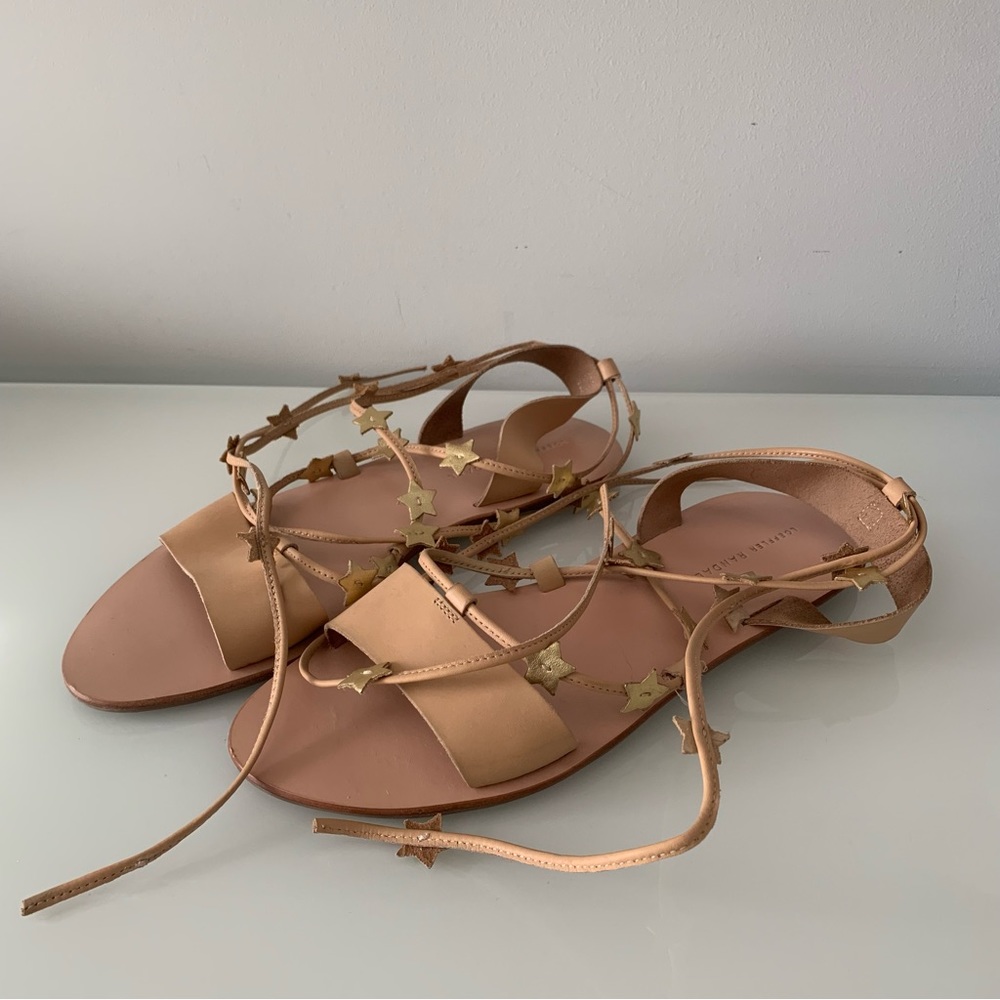 Loeffler Randall Tan Ankle Wrap Sandal Size 10